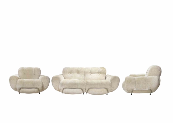 Adriano Piazzesi, Sofa and Armchairs Set 