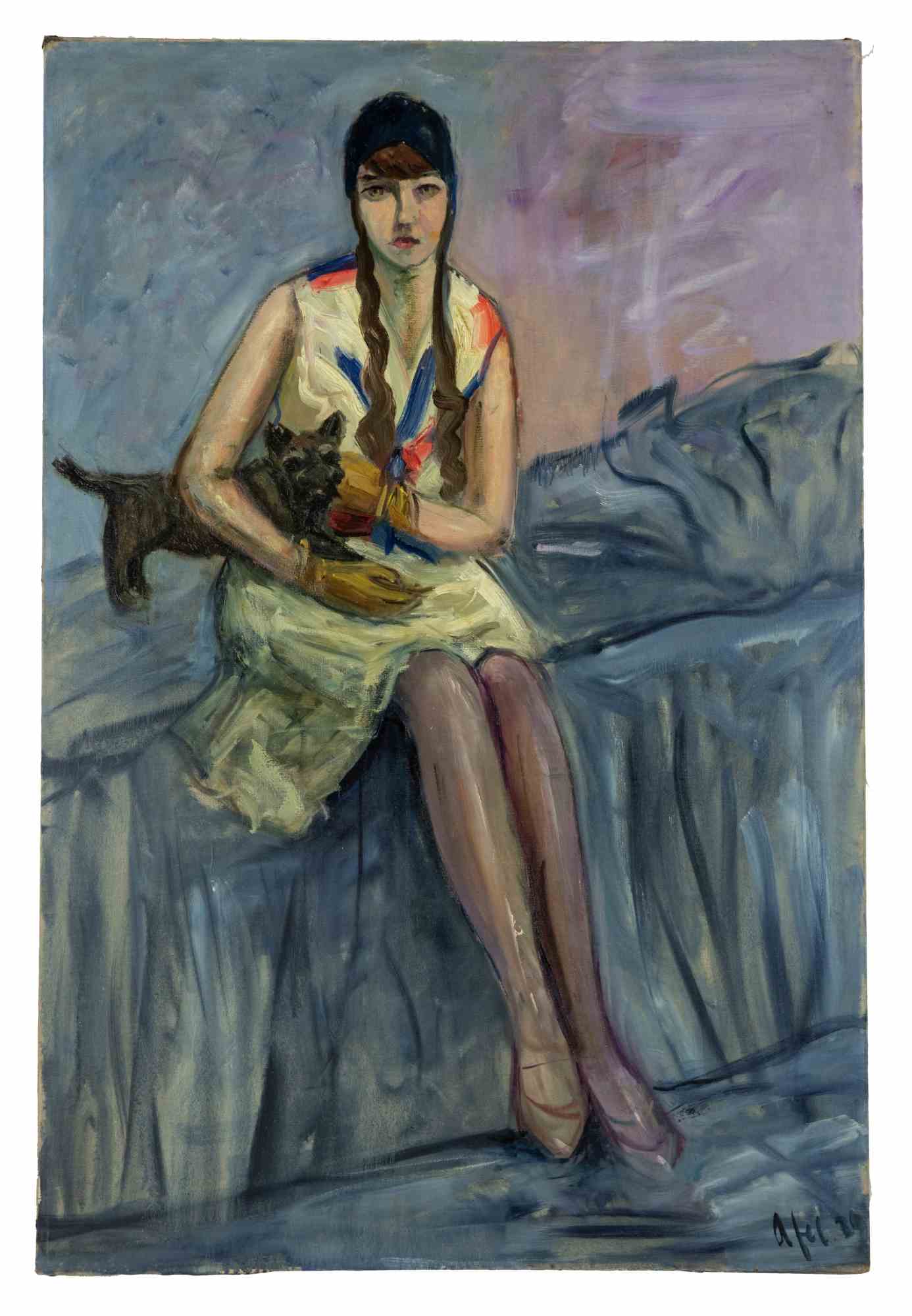 Girl with Dog