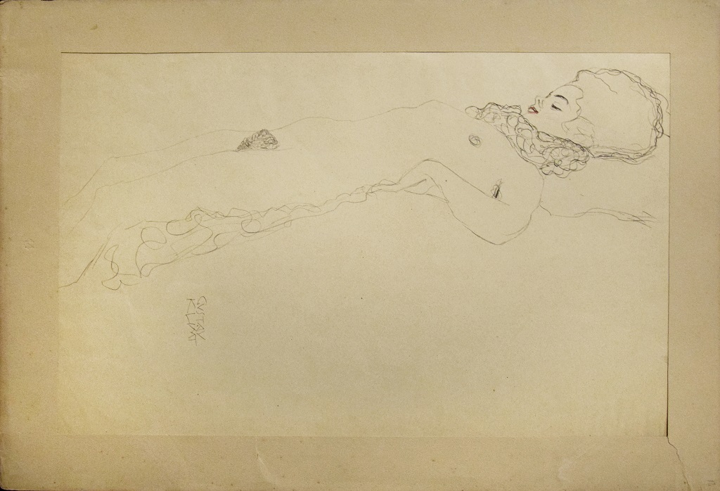 Female Nude Lying with Scarf
