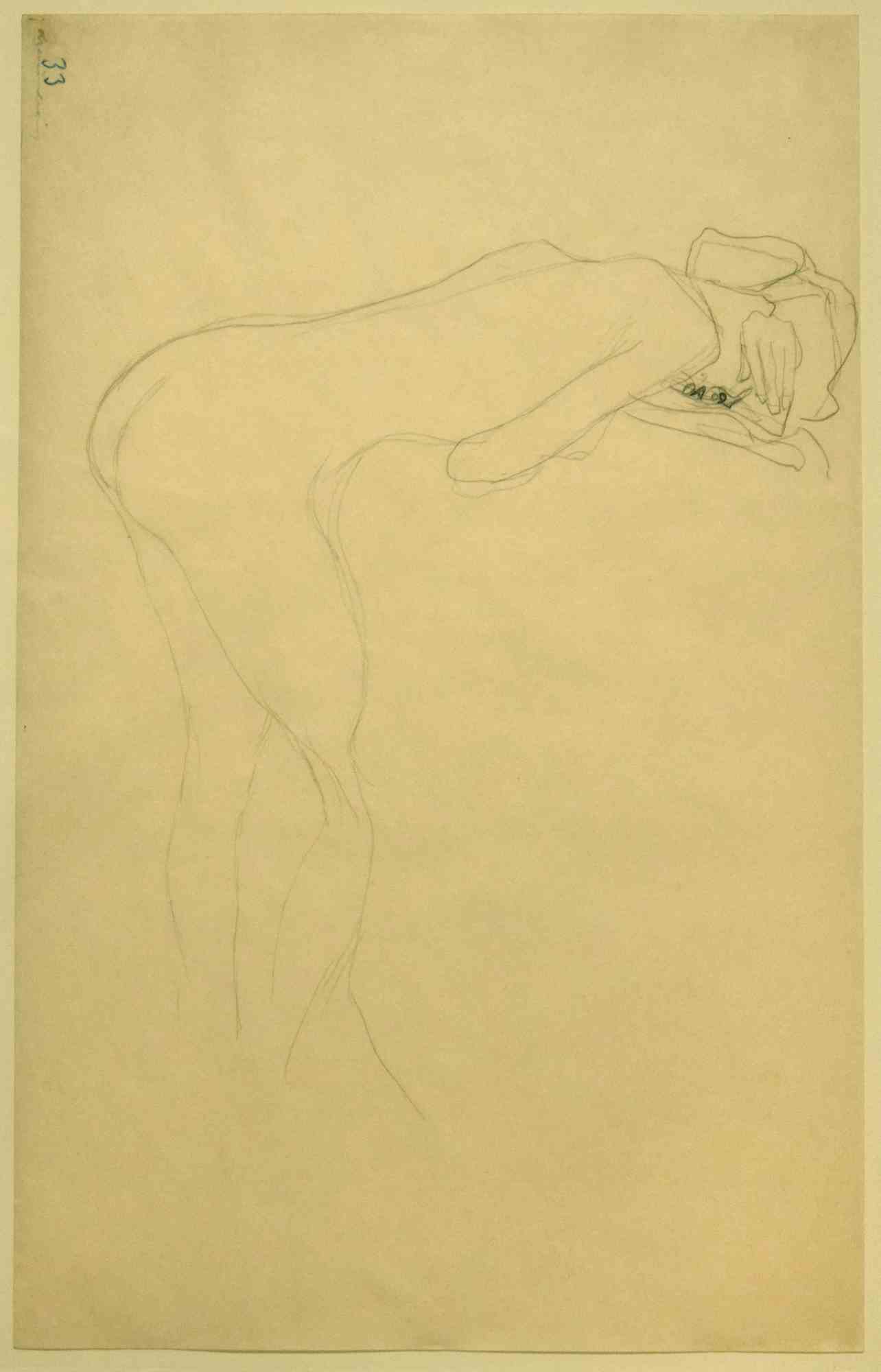 Nude of Woman Reclyned On the Back of a Chair on the Right
