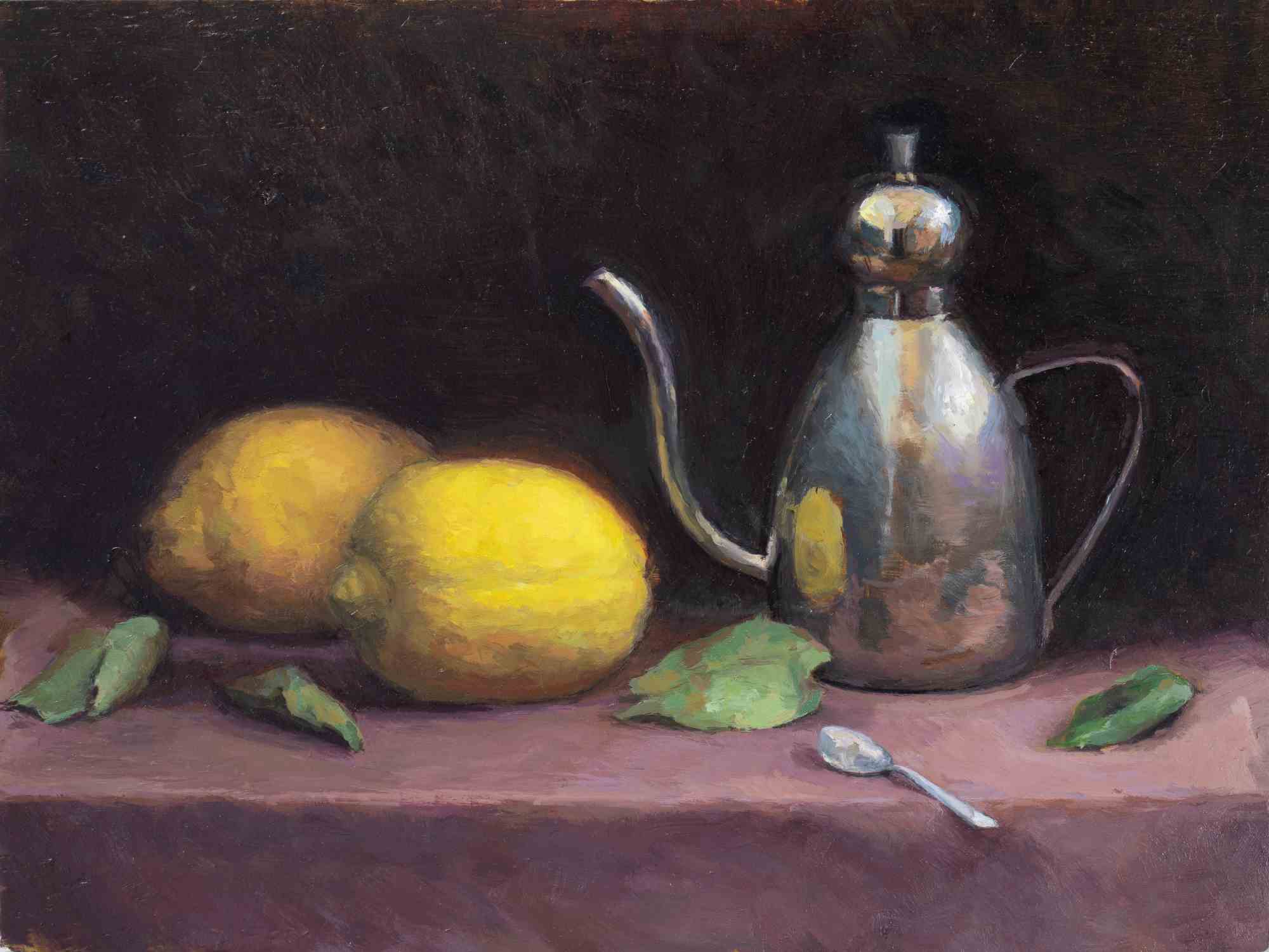 Still Life with Lemons, Cruet and Teaspoon 