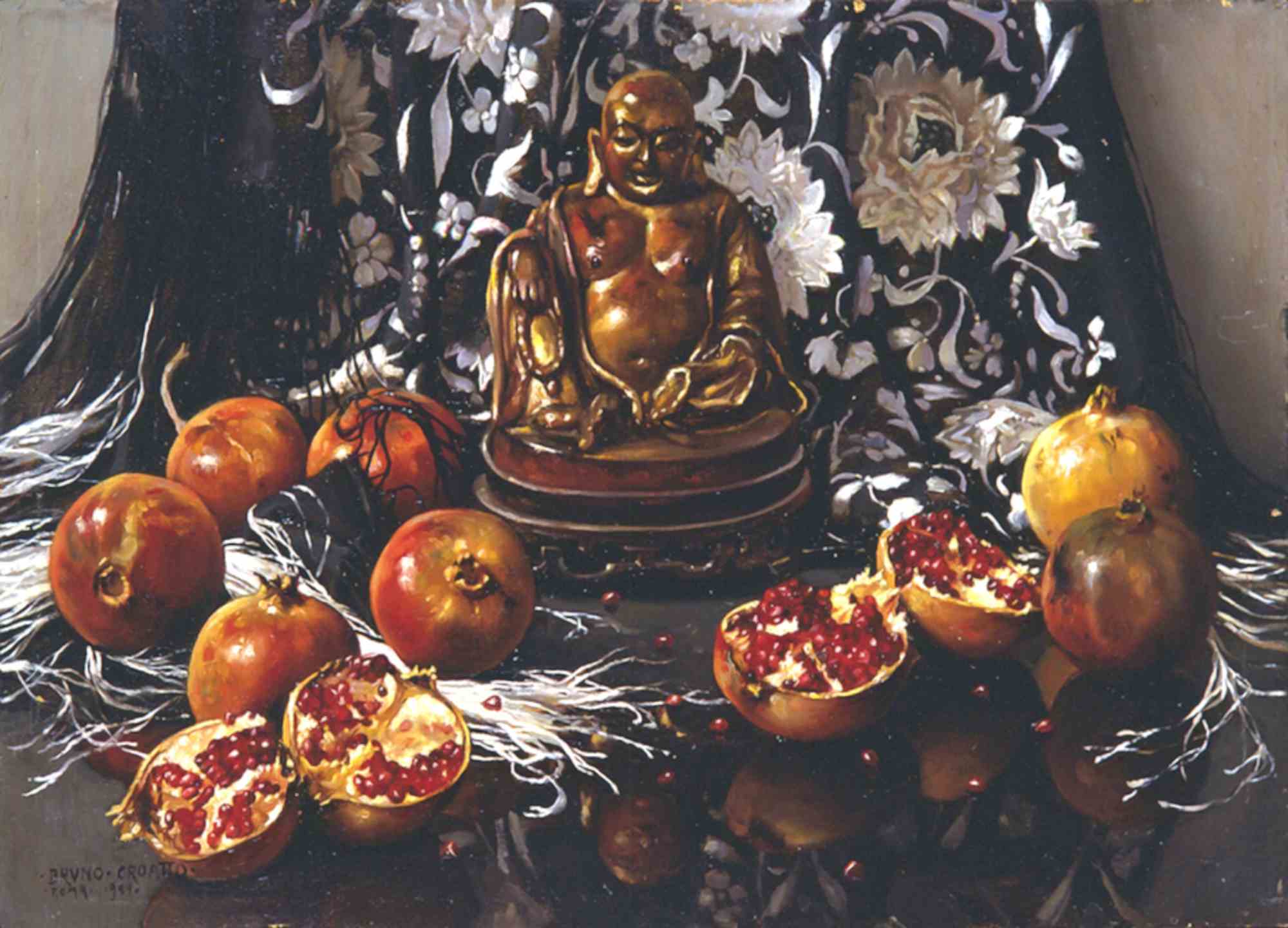 Still Life with Buddha and Pomegranates (Natura Morta con Buddha e Melograni)