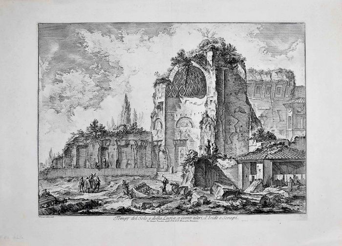Temples of Iside and Serapi by Giovanni Battista Piranesi - Old Master Artwork