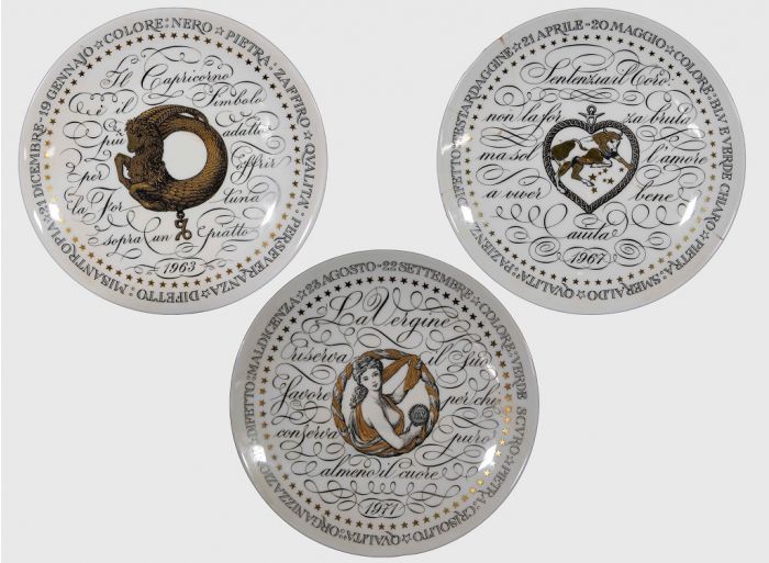 Earth signs- from Zodiac Plate Series by Piero Fornasetti - Design and Decorative Object