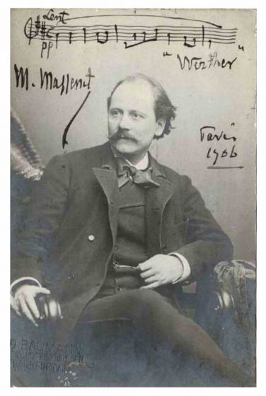 Photographic Portrait and Autograph of Jules Massenet - Original Photographs
