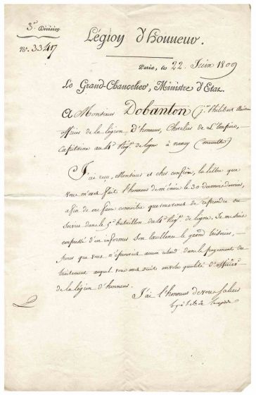 Autograph Letter by Bernard-Germain-de Lacépède