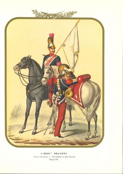 I Dragons Regiment is a lithograph by Antonio Zezon. Naples 1854.