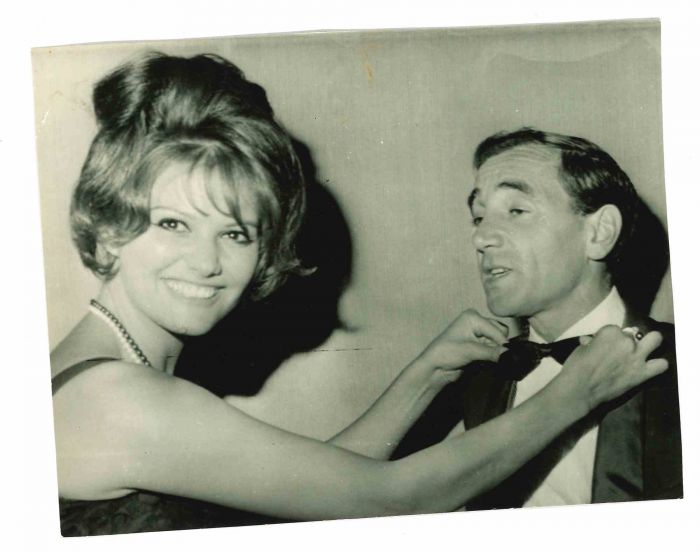 Claudia Cardinale and Charles Aznavour