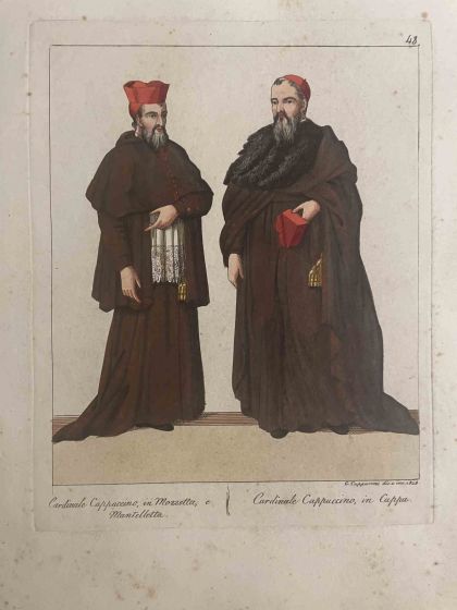 "Cardinale Cappuccino in Mozzetta e Mantelletta. Cardinale Cappuccino in Cappa"