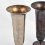 Pair of Silver Metal Vases - Decorative Objects