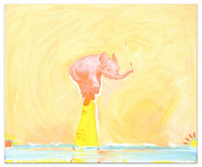 Pink Elephant by Anastasia Kurakina - Contemporary Artwork