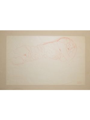 Sleeping Woman (Red Pencil) - SOLD