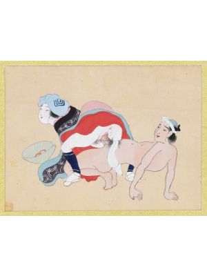 Erotic Gouache by Anonymous Japanese artist of XIX century - Modern artwork