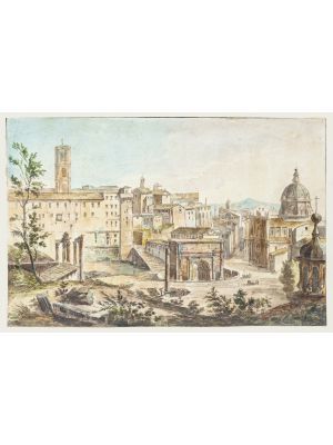 Rome by an Anonymous artist of XIX century- Old Master Artwork
