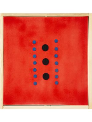 Polka Dots on Red by Mario Bigetti - Contemporary Artwork