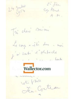  Cocteau's Autograph letter by Jean Cocteau - Manuscript