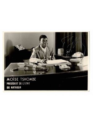 Photographic Portrait and Signature of Moïse Tshombe