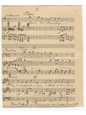 Autograph Music Score by Max Zenger