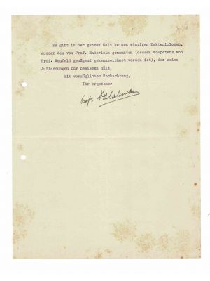 Autograph Letter by Albert Calmette - Original Manuscripts