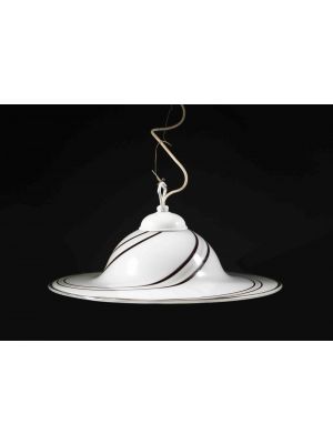 Murano Black and White Lamp