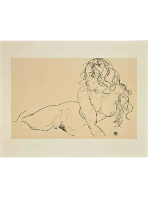 Reclining  Nude With Raised Torso