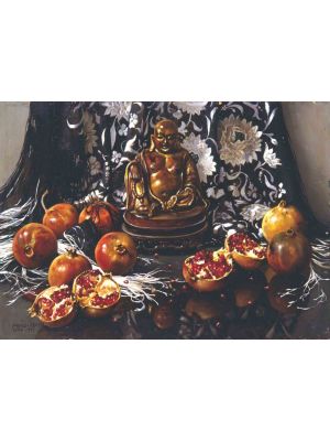 Still Life with Buddha and Pomegranates (Natura Morta con Buddha e Melograni)