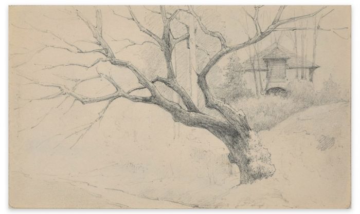 Tree And House by Emile-Louis Minet - Modern Artwork