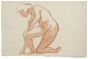 Nude 1935's is an original drawing in tempera and watercolor a on paper, realized by Jean Delpech (1988-1916). (FRONT OF THE DRAWING)