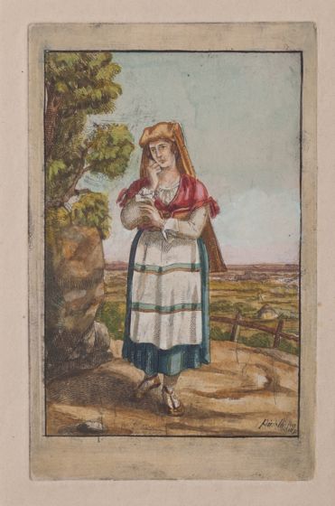 Costume of the Roman countryside by Bartolomeo Pinelli - Artwork