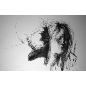 Modern Art, Artwork, Prints, Etching, Emilio Greco, Commiato N.7