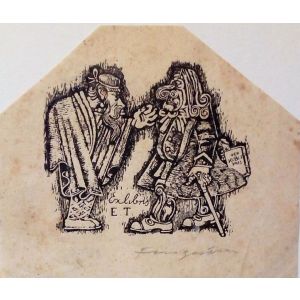 Michel Fingesten, Ex Libris Fingensten, Artwork, Modern Art, Ex Libris, Xilograph, Ex Libris 