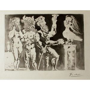 Personnages Masqués et Femme Oiseau