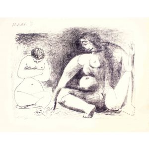 Pablo Picasso - Deux Femmes Accroupies  - Modern Artwork 