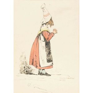 The Devotee by Jean Jacques Grandville - Modern Artwork
