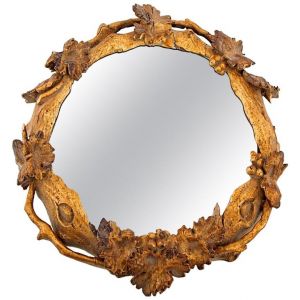 Four Small Circular Wall Mirrors 