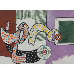 Flight on the Flieblies no.1 by Alan Davie - Contemporary Artwork