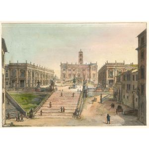 The Capitol by Italian anonymous artist of XIX century - Old Masters Artwork
