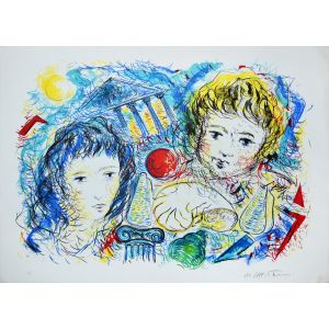Children In Color by Mauro Capitani - Contemporary Artwork
