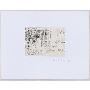 Nude Sketchh by Michel Simonidy - Modern Artwork