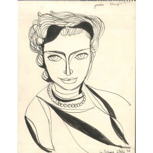 Female Portrait by G. singer - Modern Artwork