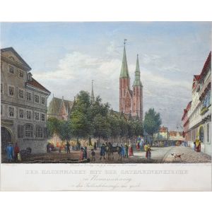 Der Hagenmarkt mit der Catharinenkirche by Johan Poppel - Contemporary artwork