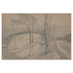Bridge On The River by Emile-Louis Minet - Modern Artwork