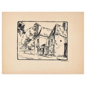 The Huts by Gaston Pastre - Modern Artwork 