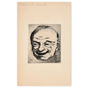 Japanese Mask by Henri Charles Guérard - Modern Artwork