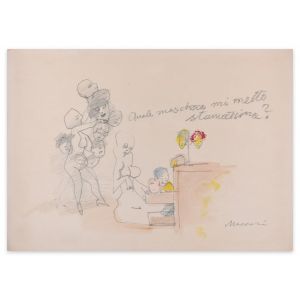 Quale maschera mi metto stamattina? by Mino maccari - Modern Artwork
