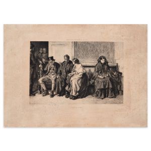 Leaving Home by Edmond Ramus, after Franch Holl - Modern Artwork