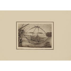 The Fishing by Eugène Berman - Contemporary Artwork