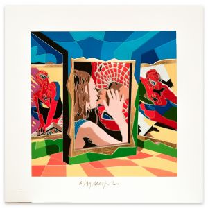Up Side Down by Ugo Nespolo - Contemporary Artwork