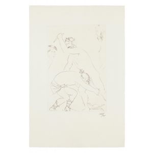 Oedipus King Battle by Giacomo Manzù - Contemporary Artwork