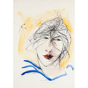 Woman's Face by Mario Ceriacca - Modern Artwork